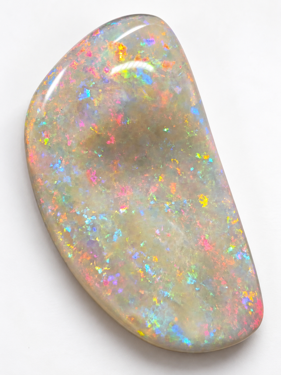 Large Coober Pedy Opal Carving 57.8cts - Brilliant Multicolour