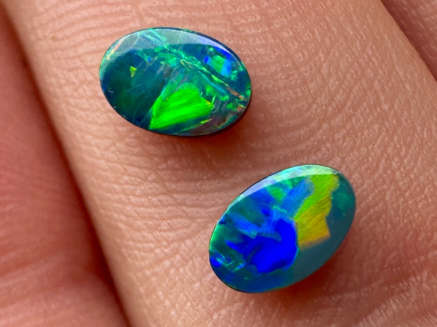 Opal Essence Opal doublet pair