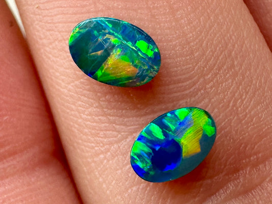 Opal Essence Opal doublet pair