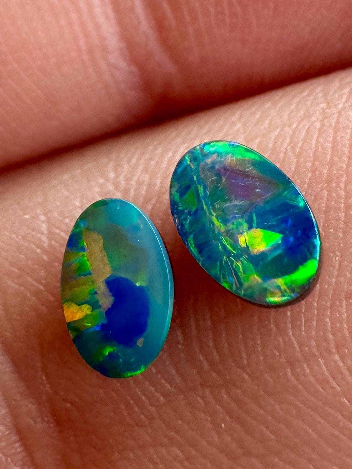Opal Essence Opal doublet pair