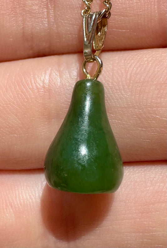 Australian Cowell Green Jade Pear Blessing Charm