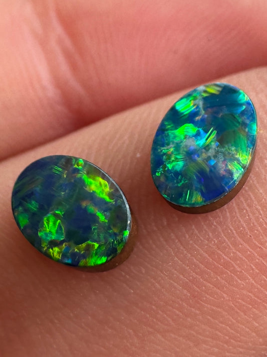 Opal Essence Opal doublet pair