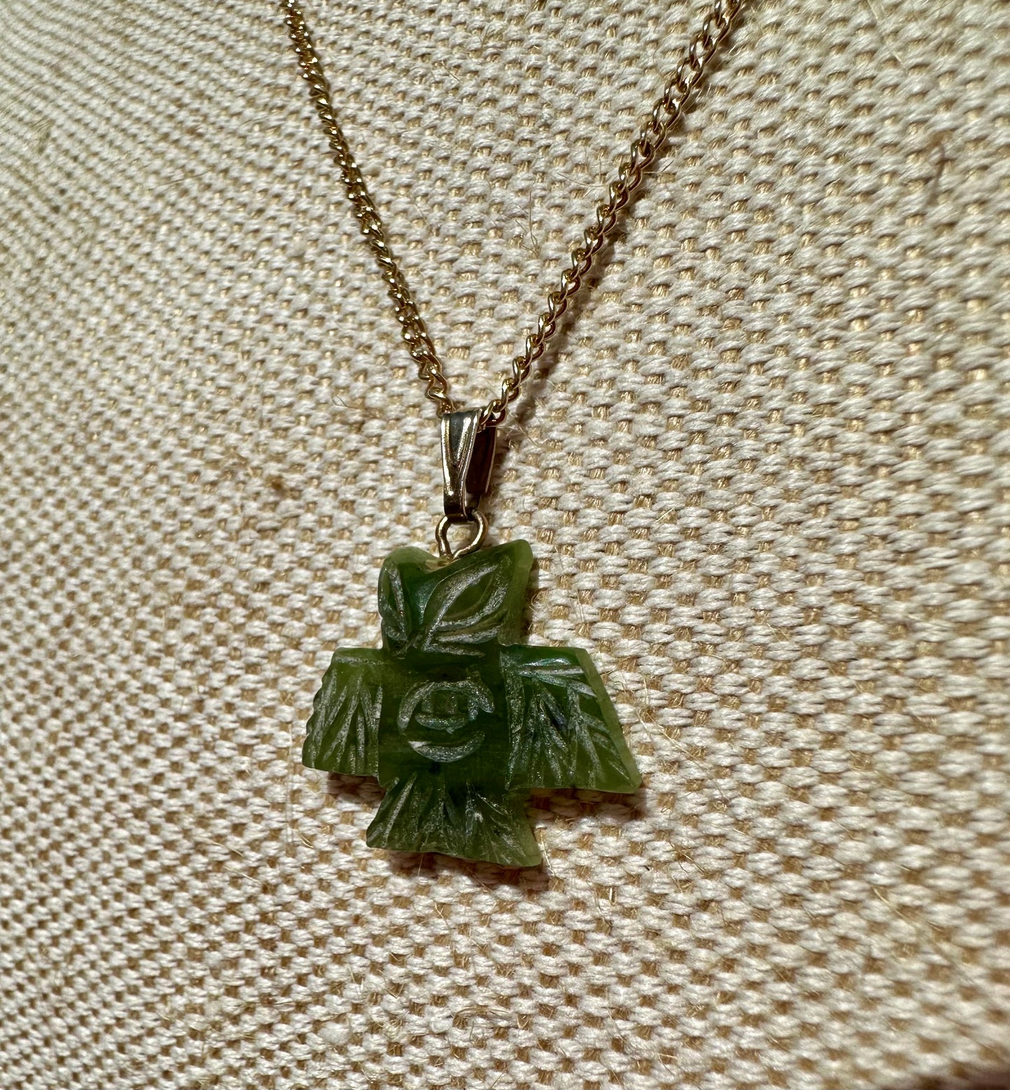 Australian Cowell Green Jade Owl Blessing Charm or Pendant 