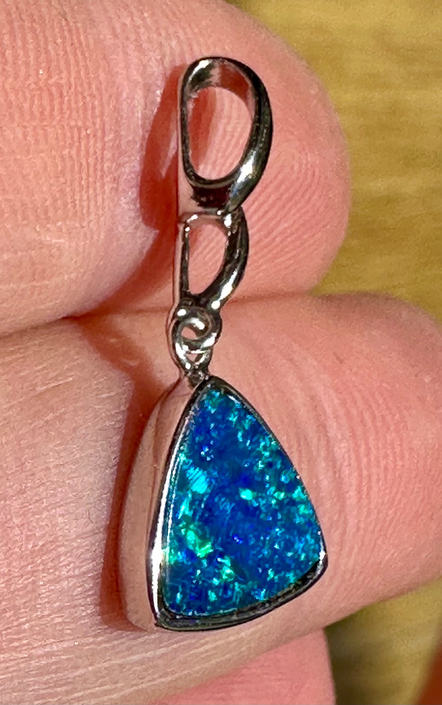 Australian sterling silver opal pendant