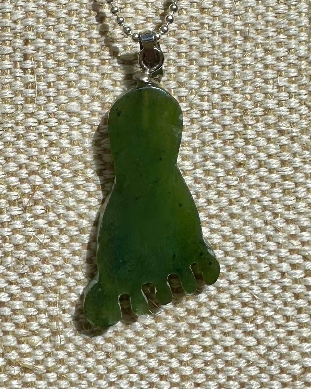 Nephrite Jade Foot Blessing Pendant