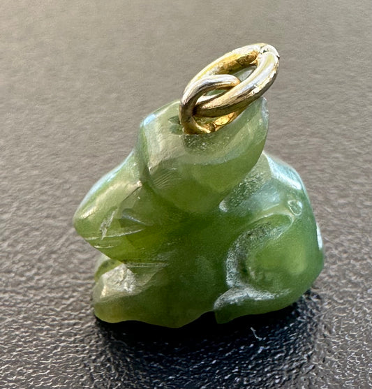 Australian Cowell green jade rabbit blessing charm.