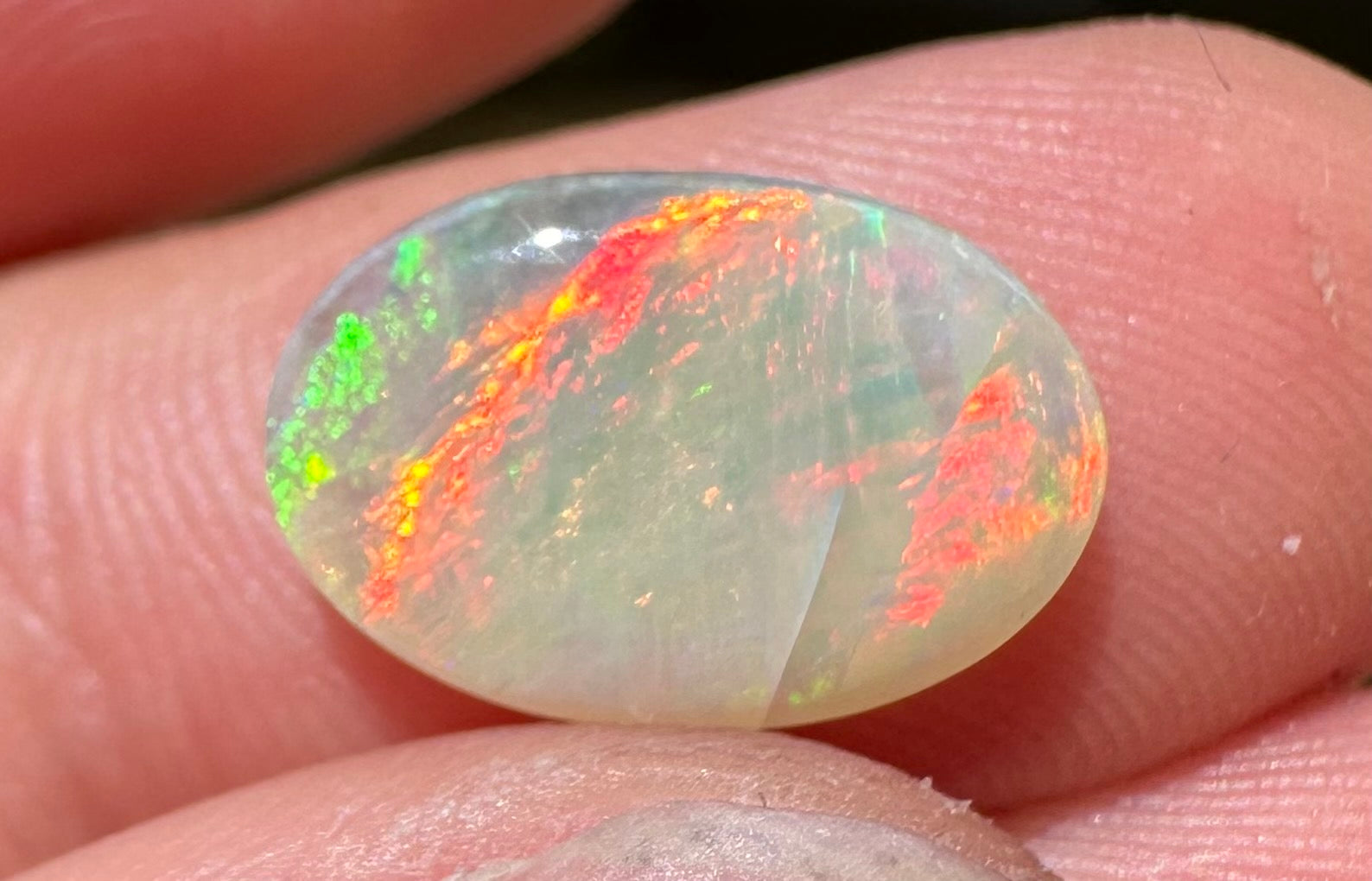 Australian Lightning Ridge unset pendant or ring opal 1.5 ct