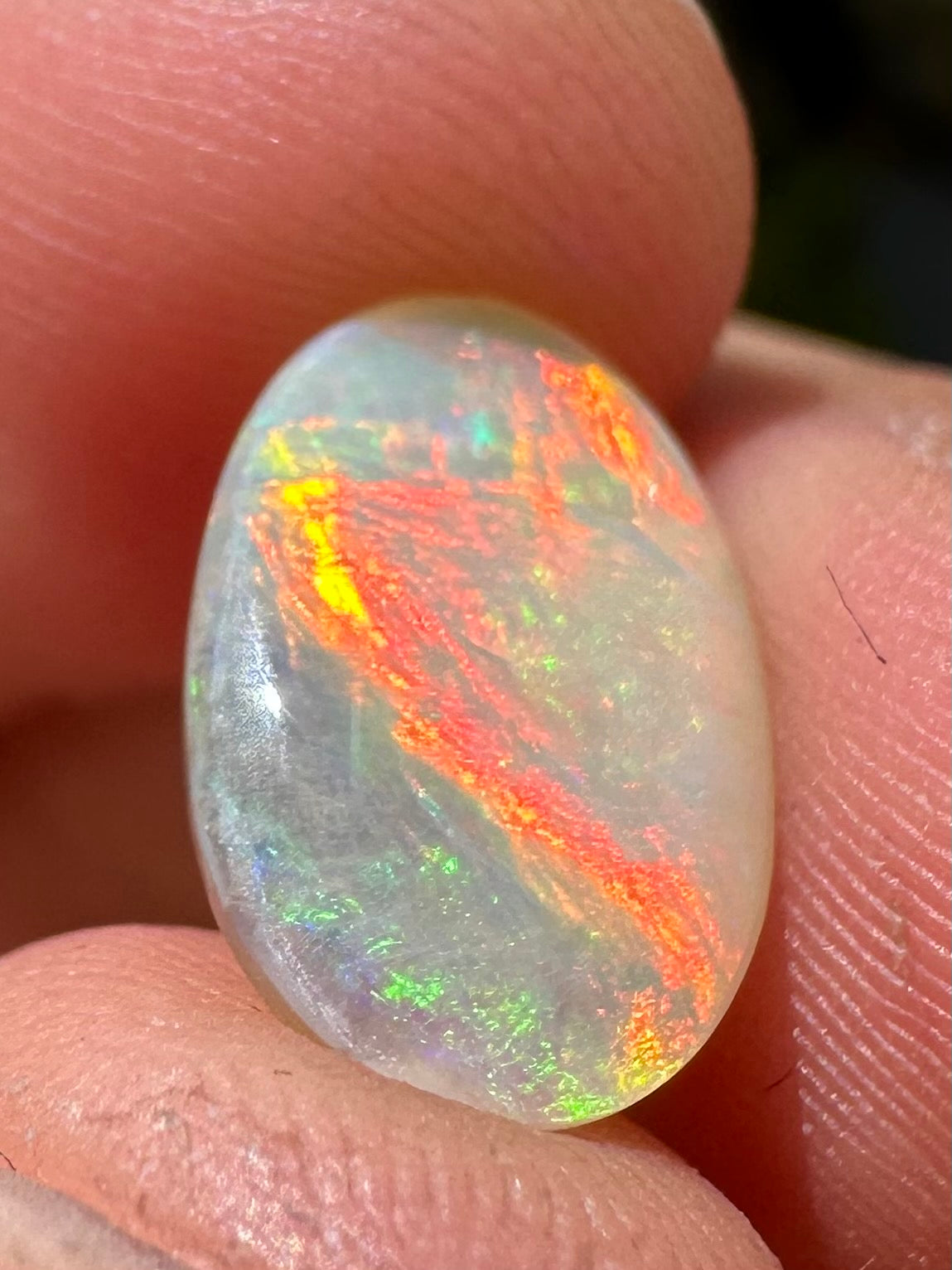 Australian Lightning Ridge unset pendant or ring opal 1.5 ct