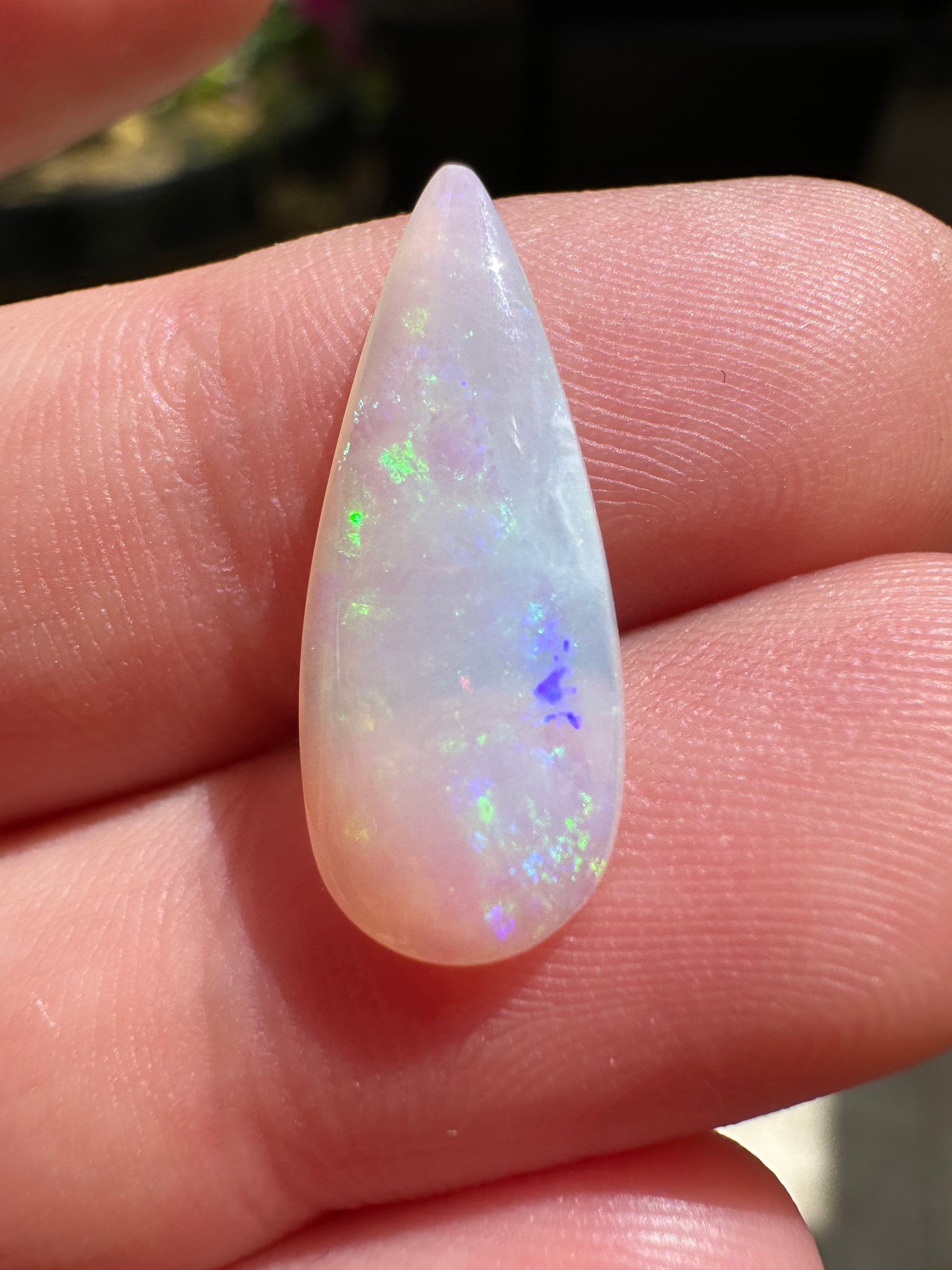 Australian Lightning Ridge multicolored unset pendant or ring opal 2.5ct