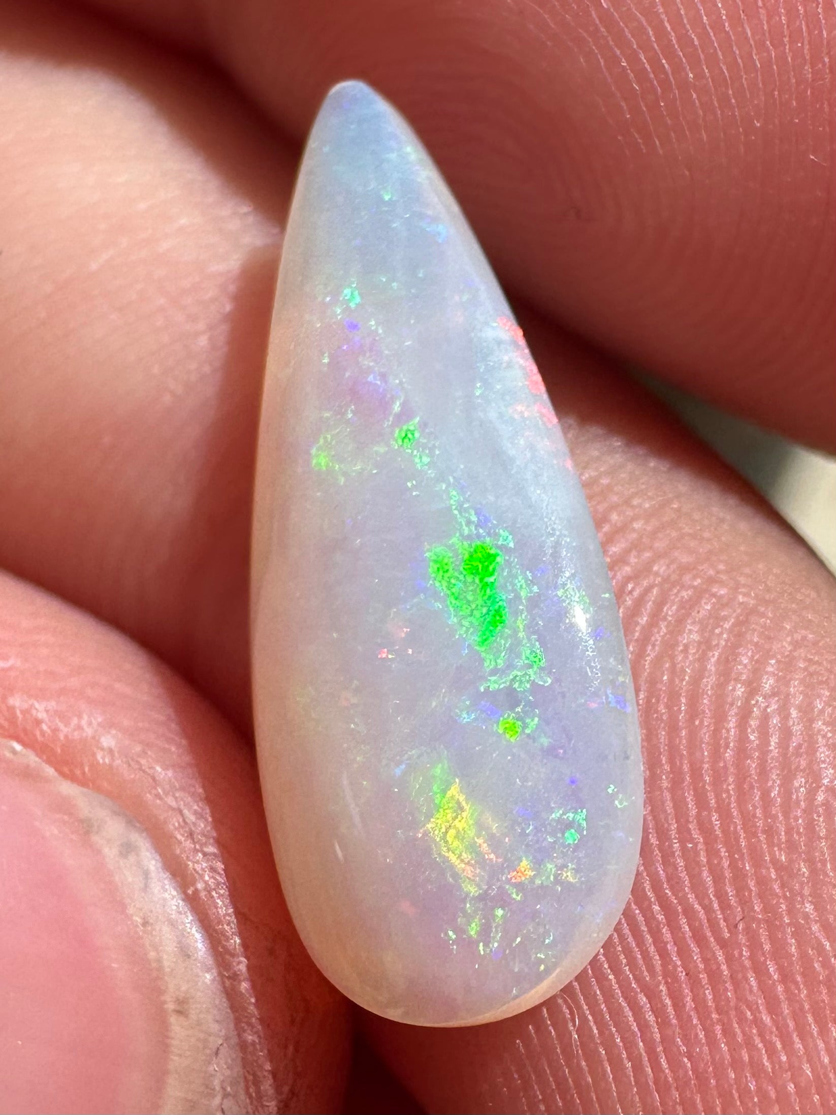 Australian Lightning Ridge multicolored unset pendant or ring opal 2.5ct