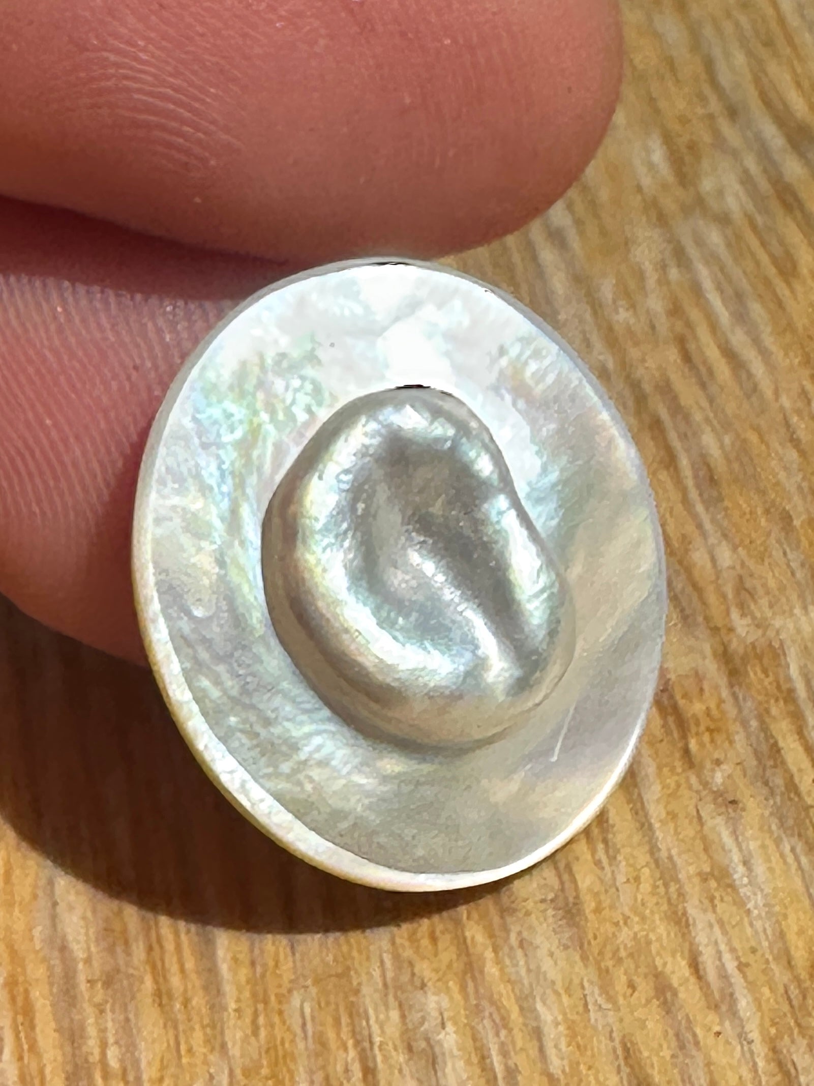 Australian white and cream Mabe Pearl unset pendant or ring or bracelet or earrings 11.445 cts