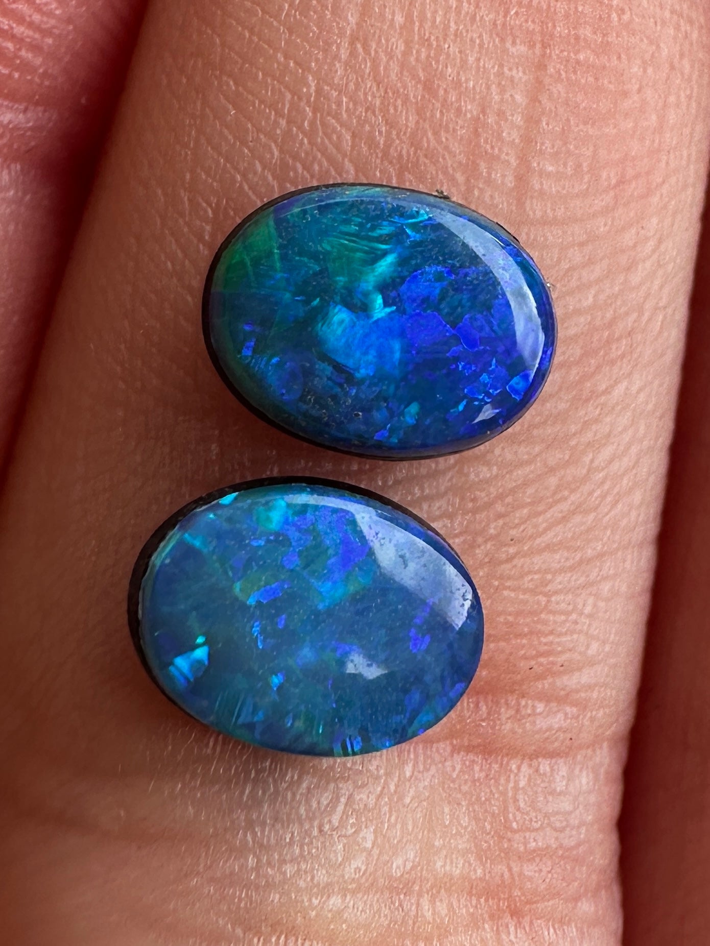Opal Essence Opal doublet pair