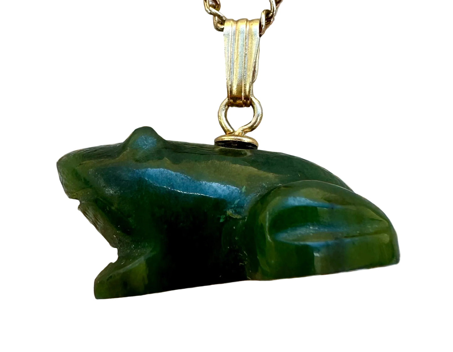 Australian Cowell green jade Frog blessing charm or pendant