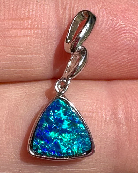 Australian sterling silver opal pendant