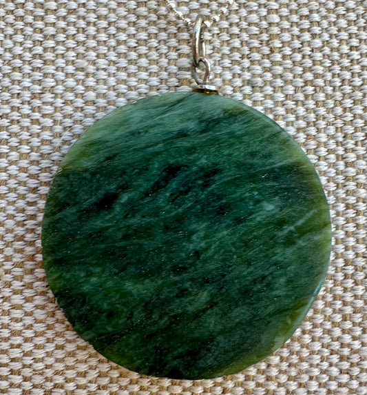 Australian Cowell jade large round pendant