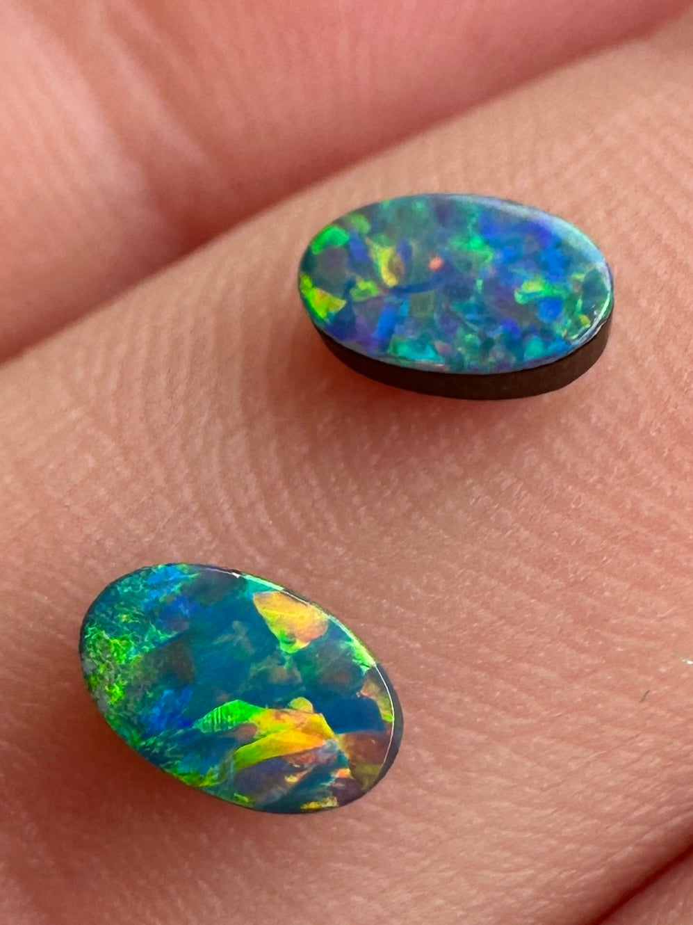 Opal Essence Opal doublet pair