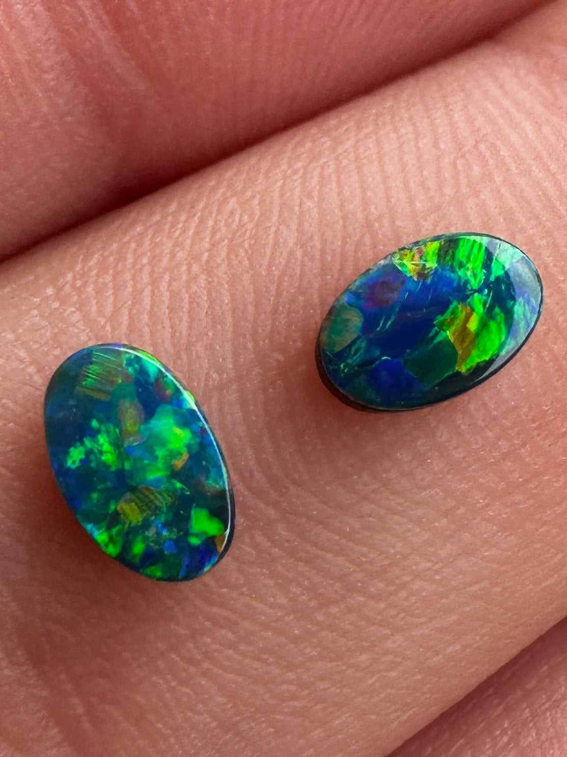 Opal Essence Opal doublet pair