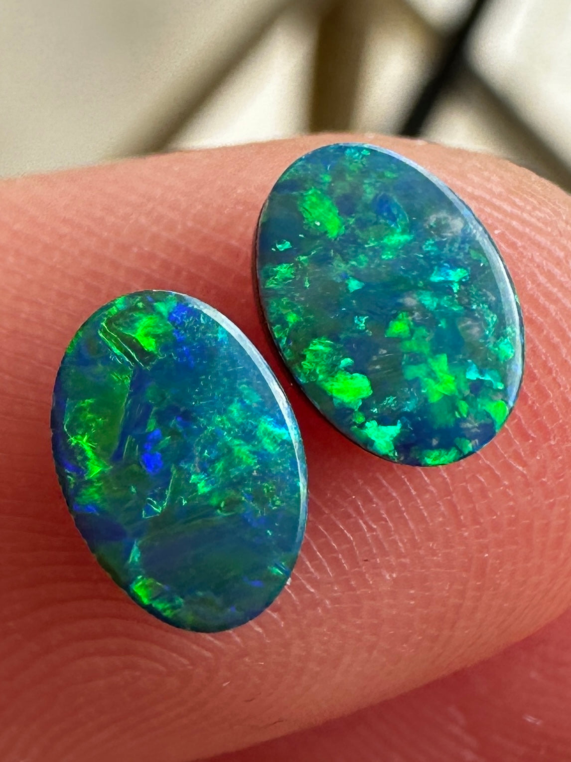Opal Essence Opal doublet pair