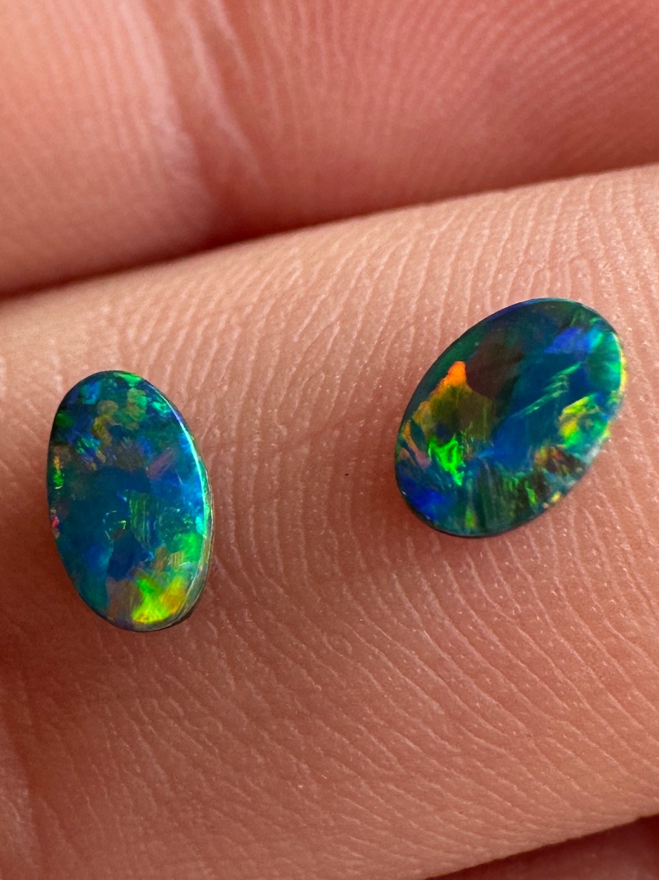 Opal Essence Opal doublet pair
