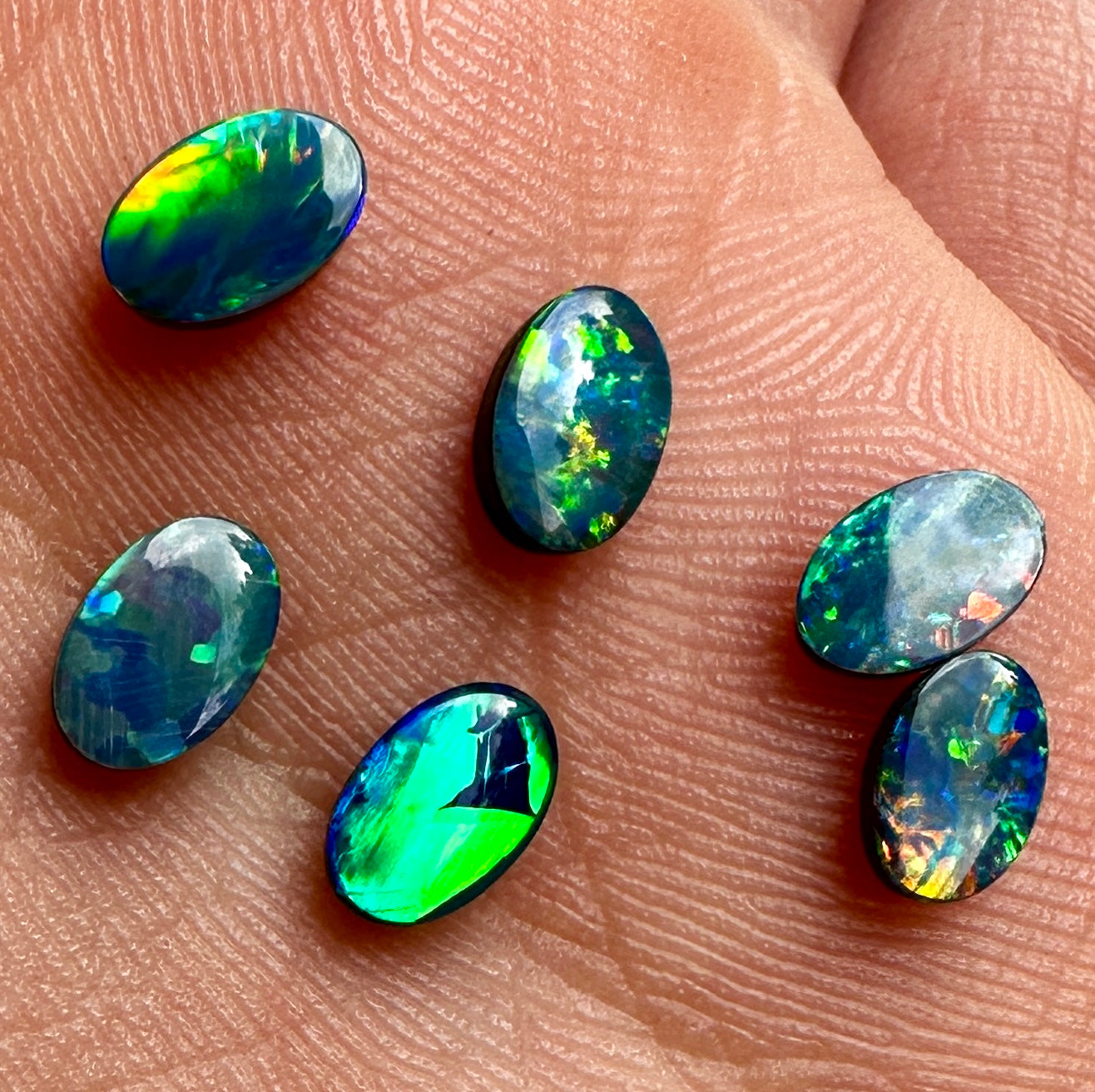 Opal Essence Opal doublet pair