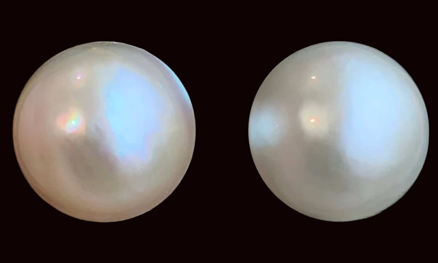 Opal Essence Mabe pearl white rounds