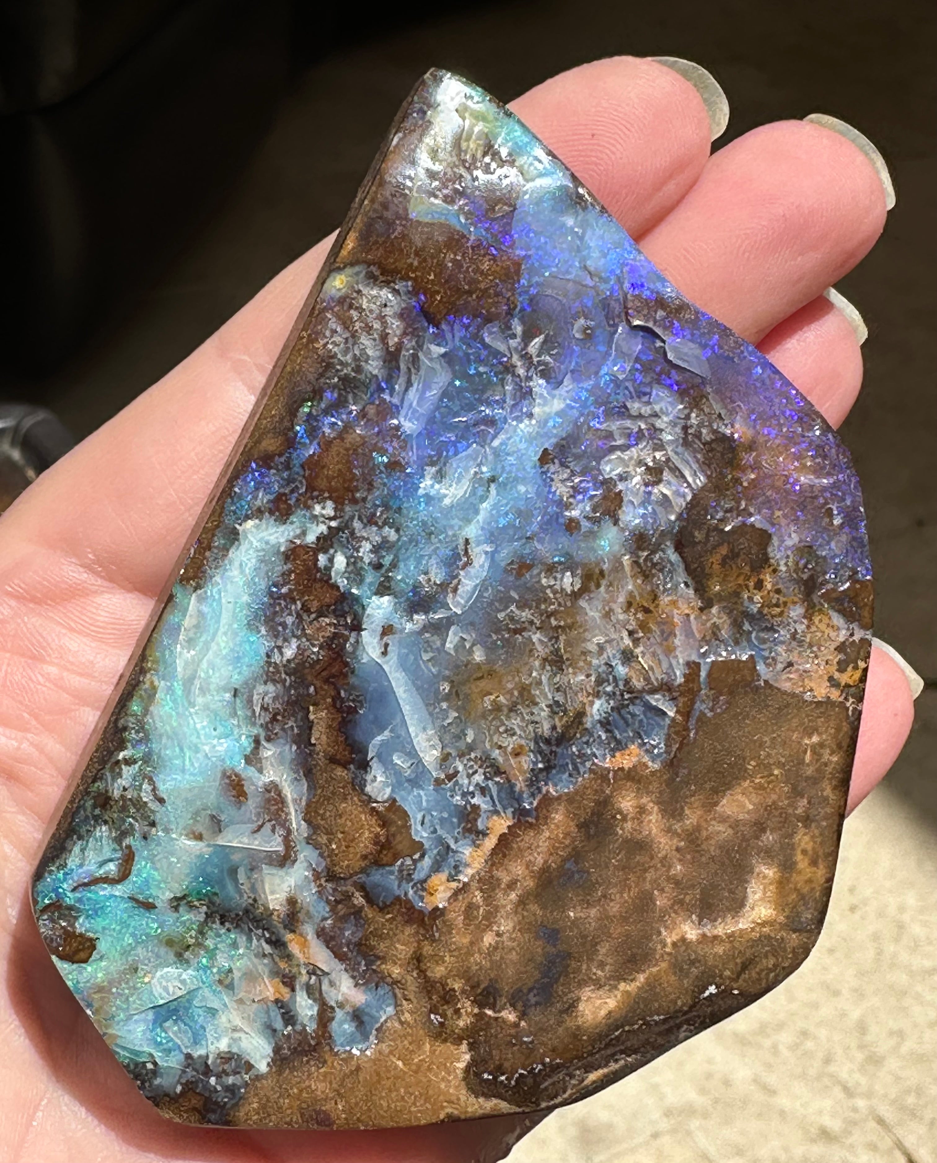 Queensland Boulder Opal Specimen 933cts - Multi-Colour Shaped Polished ...