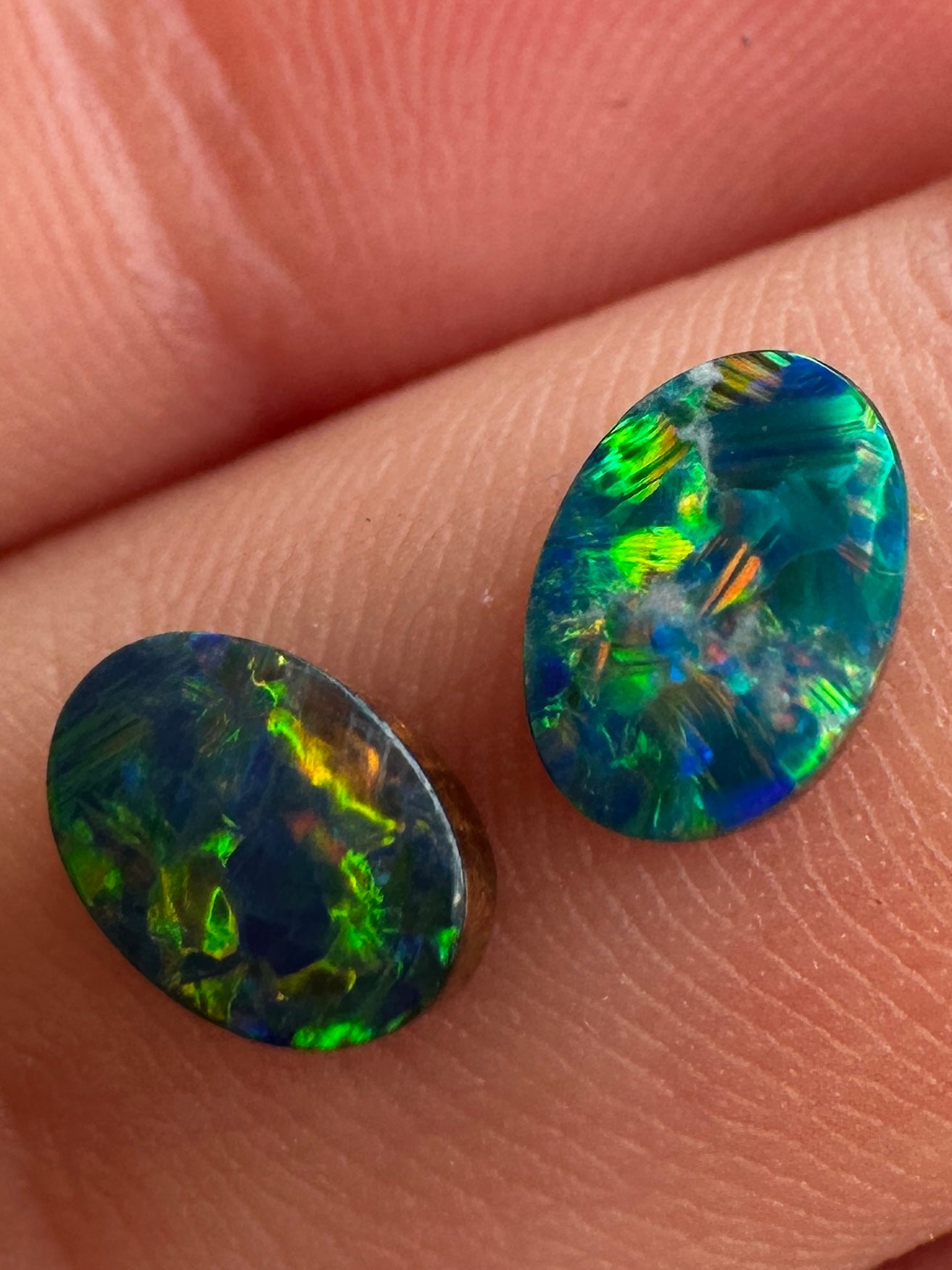 Opal Essence Opal doublet pair