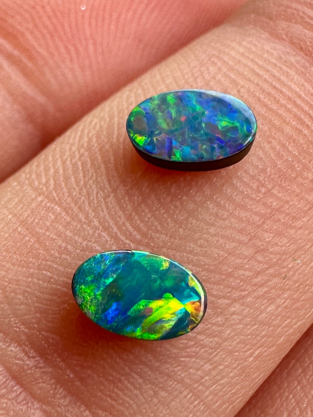 Opal Essence Opal doublet pair