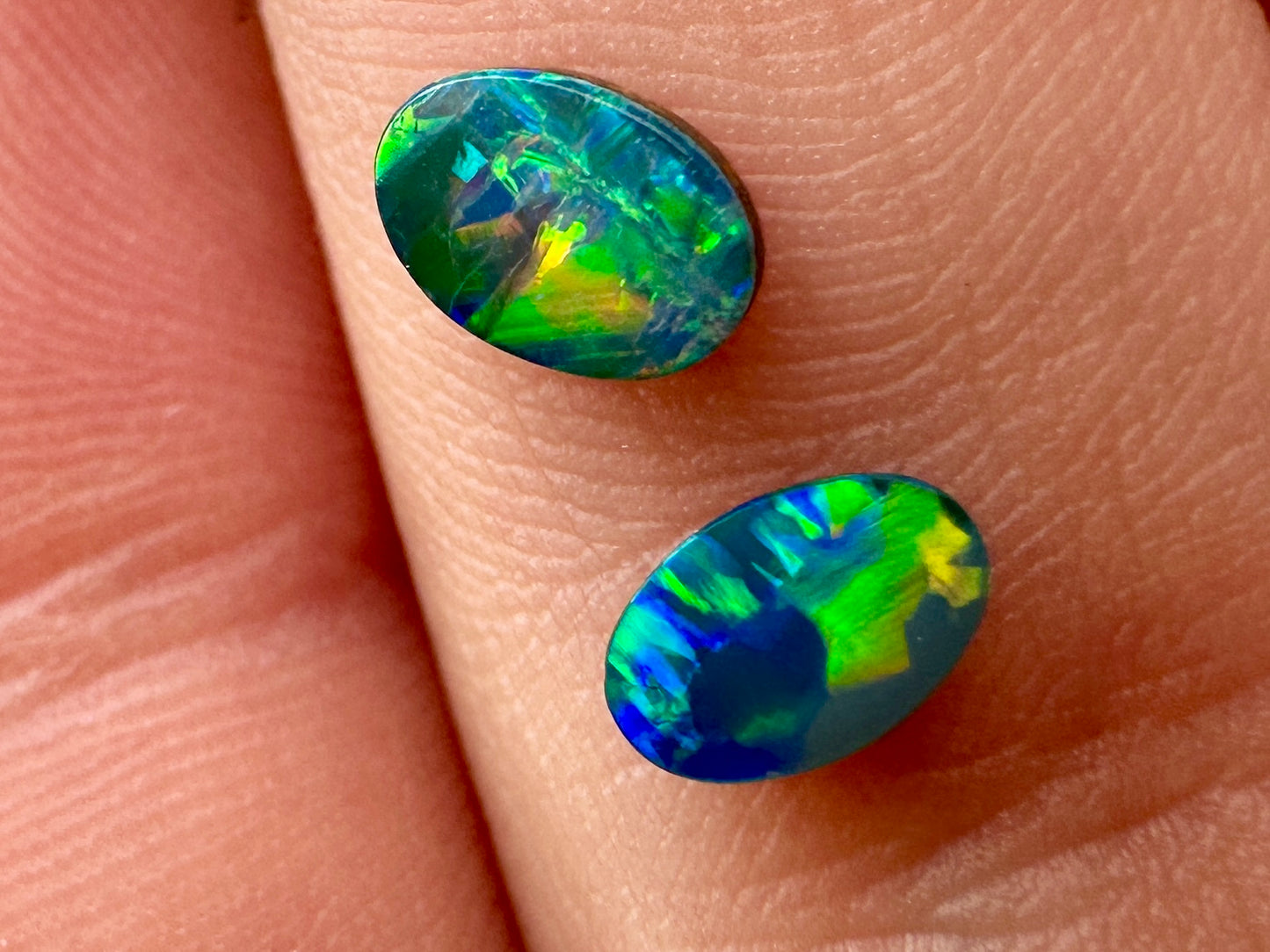 Opal Essence Opal doublet pair