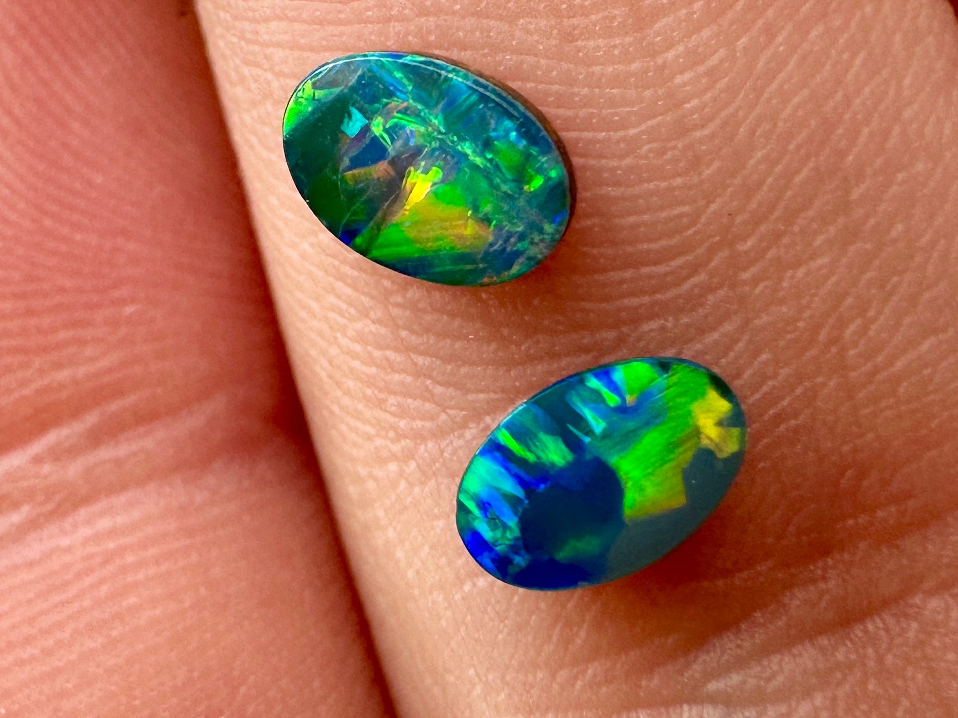 Opal Essence Opal doublet pair