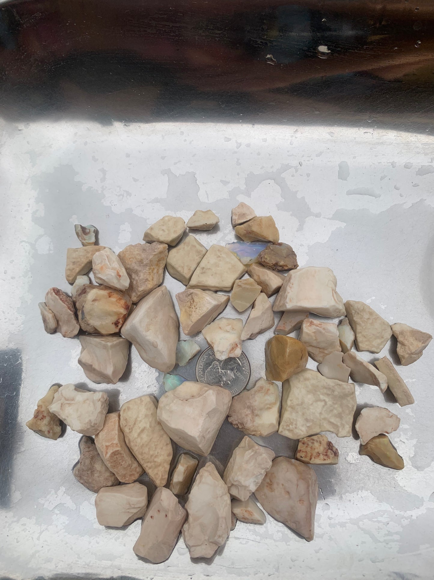 Australischer unbehandelter Andamooka Opalmatrix-Rohstein 6 Unzen - Südaustralien