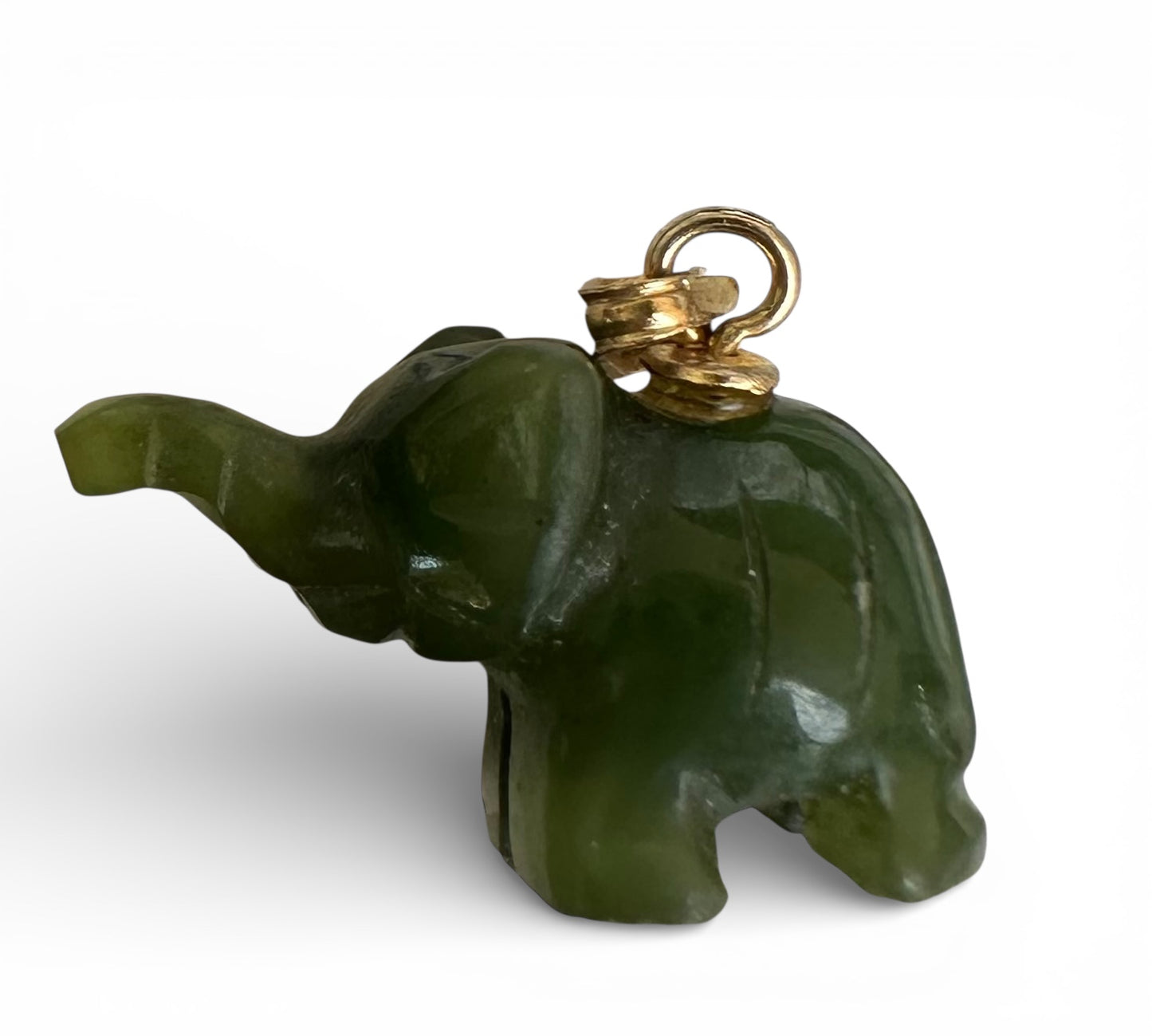 Australian Cowell Green Jade Elephant Blessing Charm or pendant