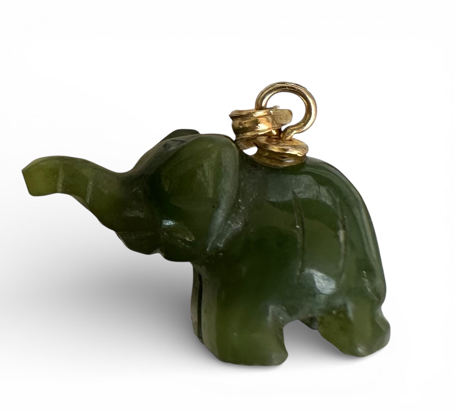 Australian Cowell Green Jade Elephant Blessing Charm or pendant