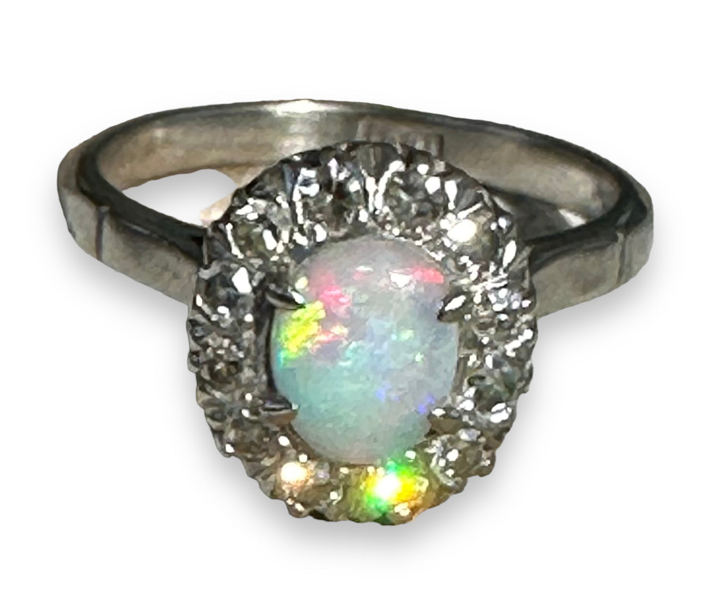 Opal and diamond engagement ring - Opal Essence Wholesalers