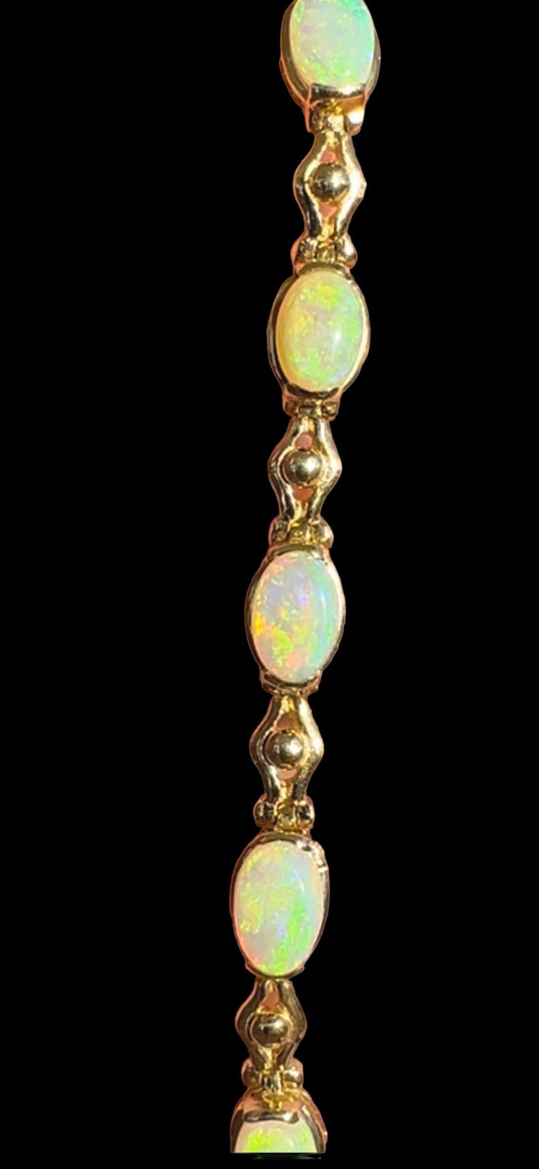 14 k gold opal tennis bracelet