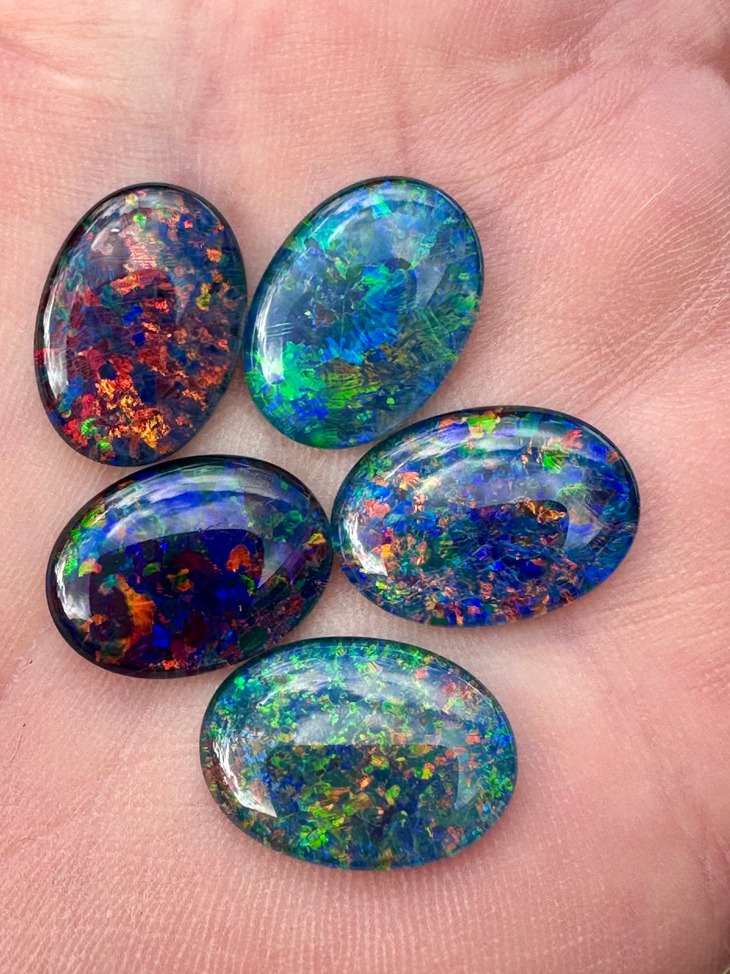 5 Australian Gem Opal Triplets 18x13mm