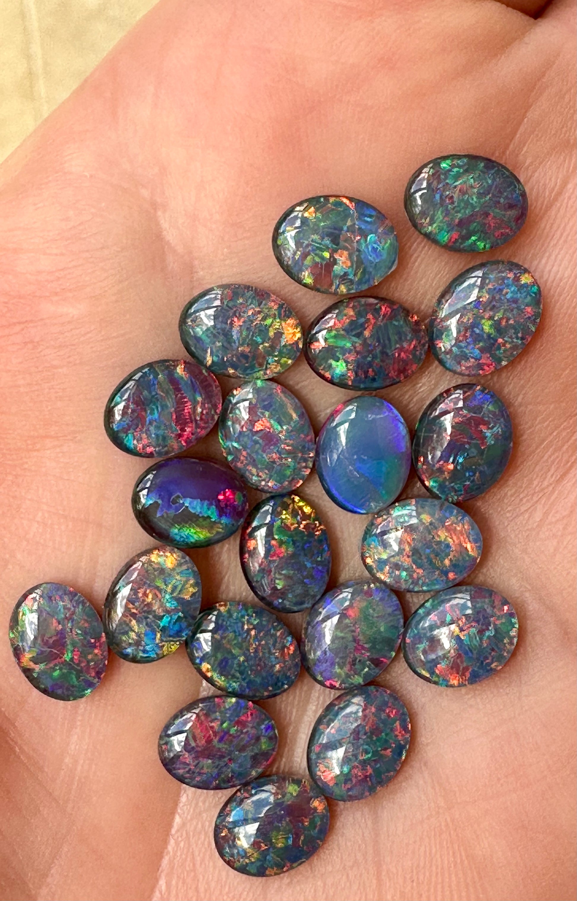 9x7mm Genuine Australian opal triplets