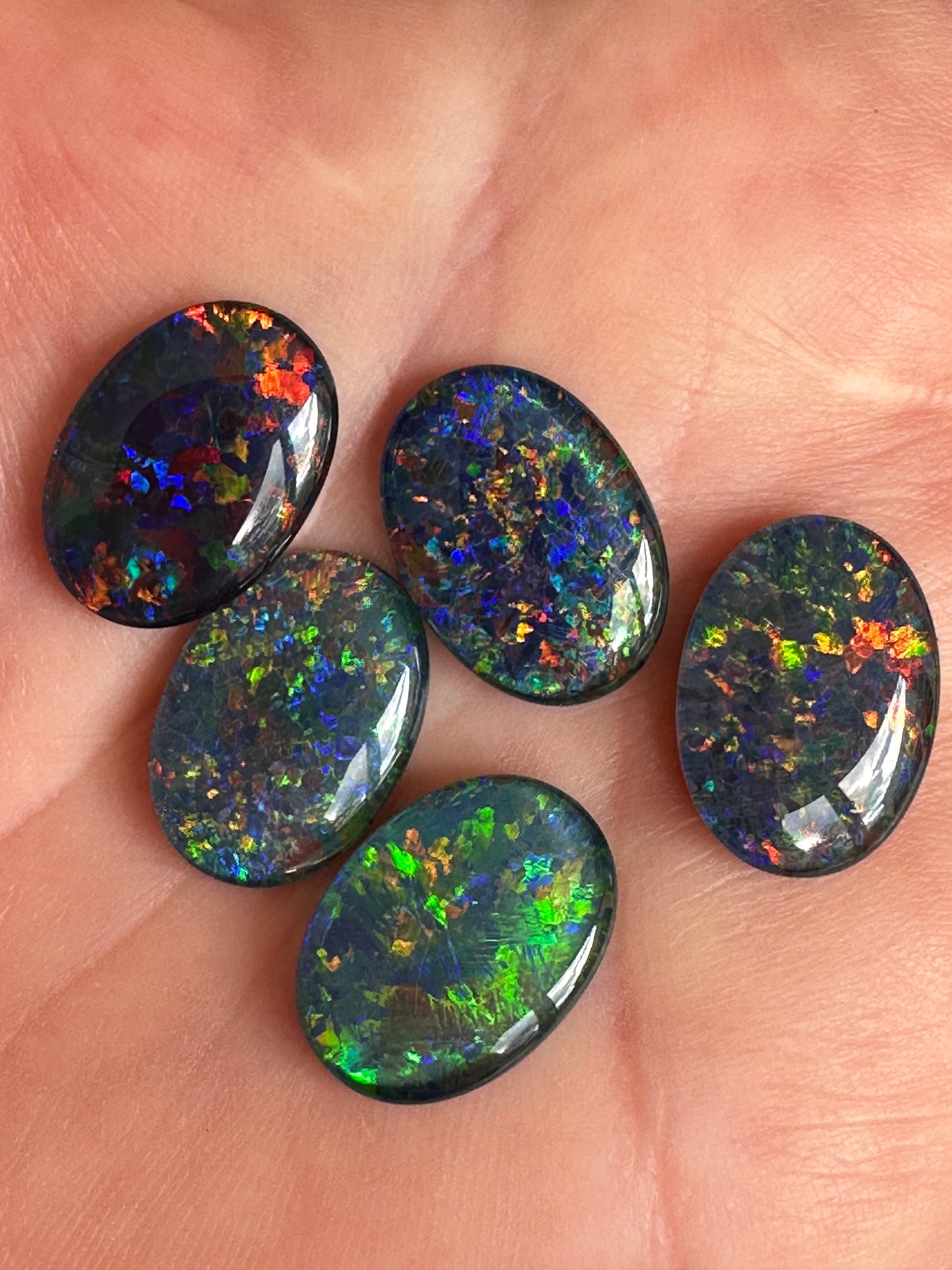 5 Australian Gem Opal Triplets 18x13mm