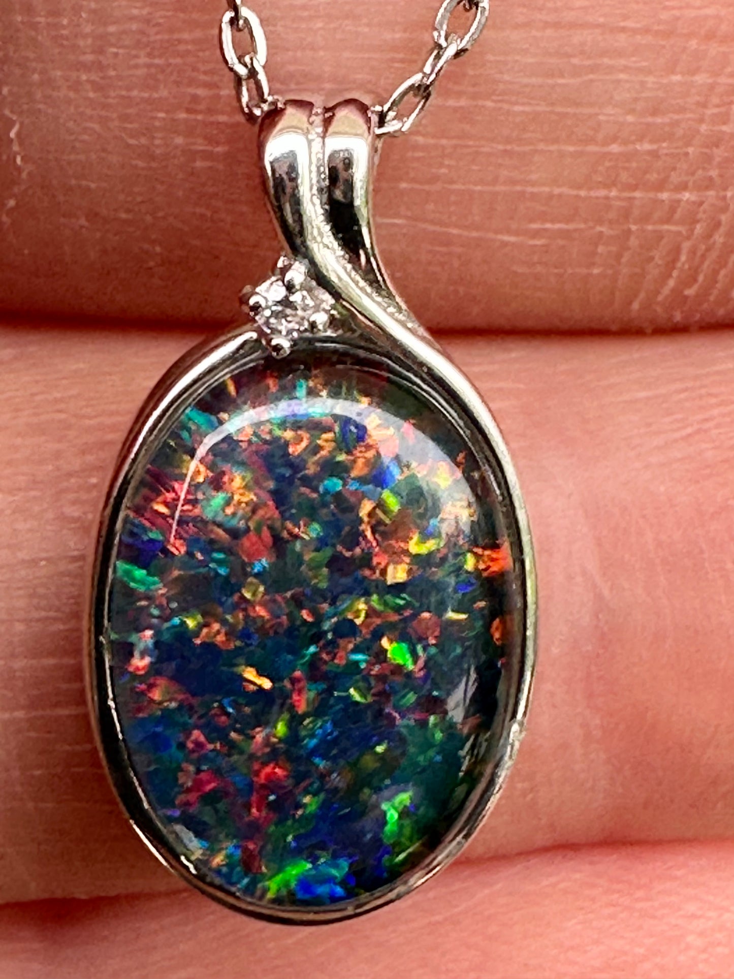Elegant Australian Opal triplet Pendant