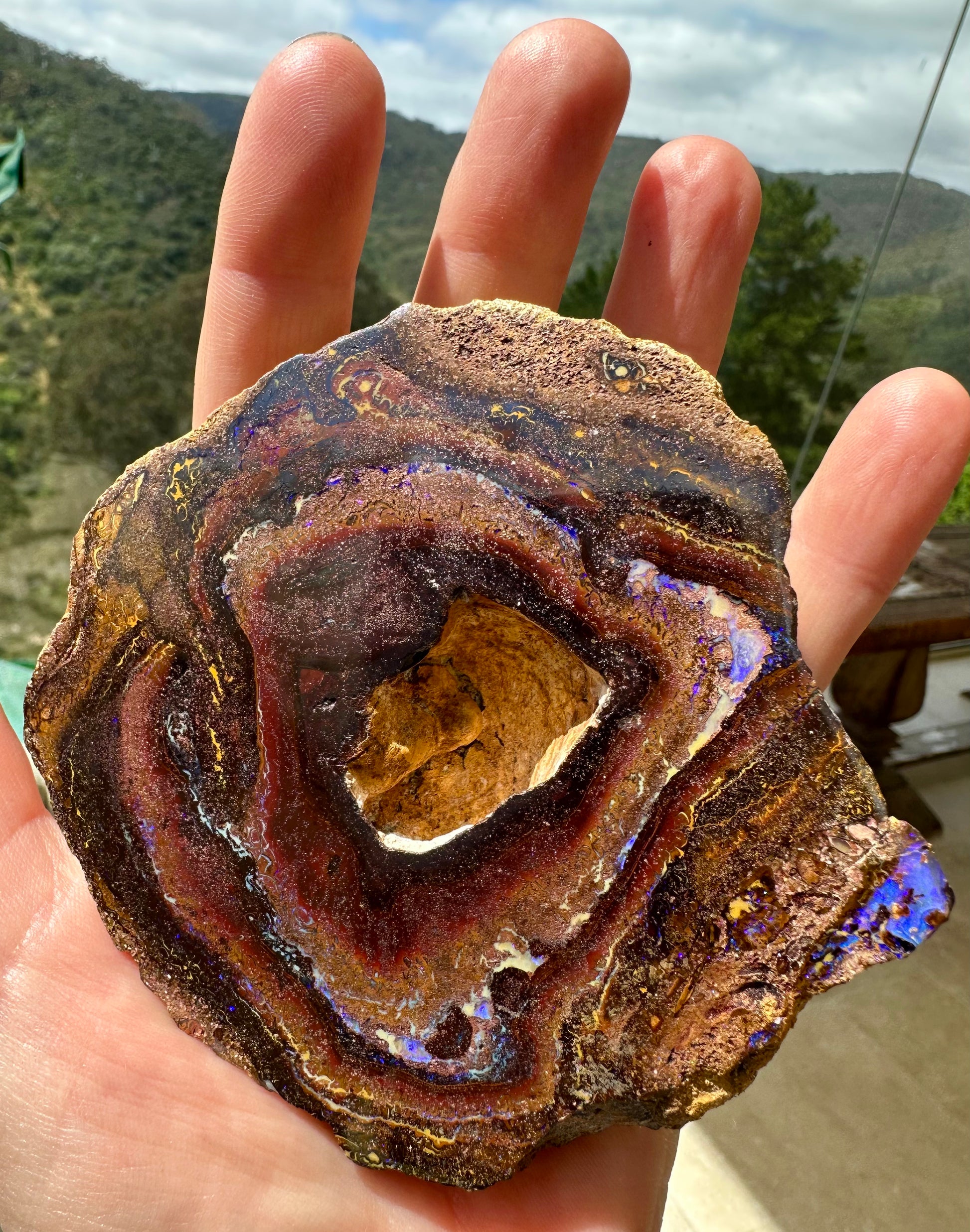 Giant Boulder Opal Yowah Nut Matching Pair