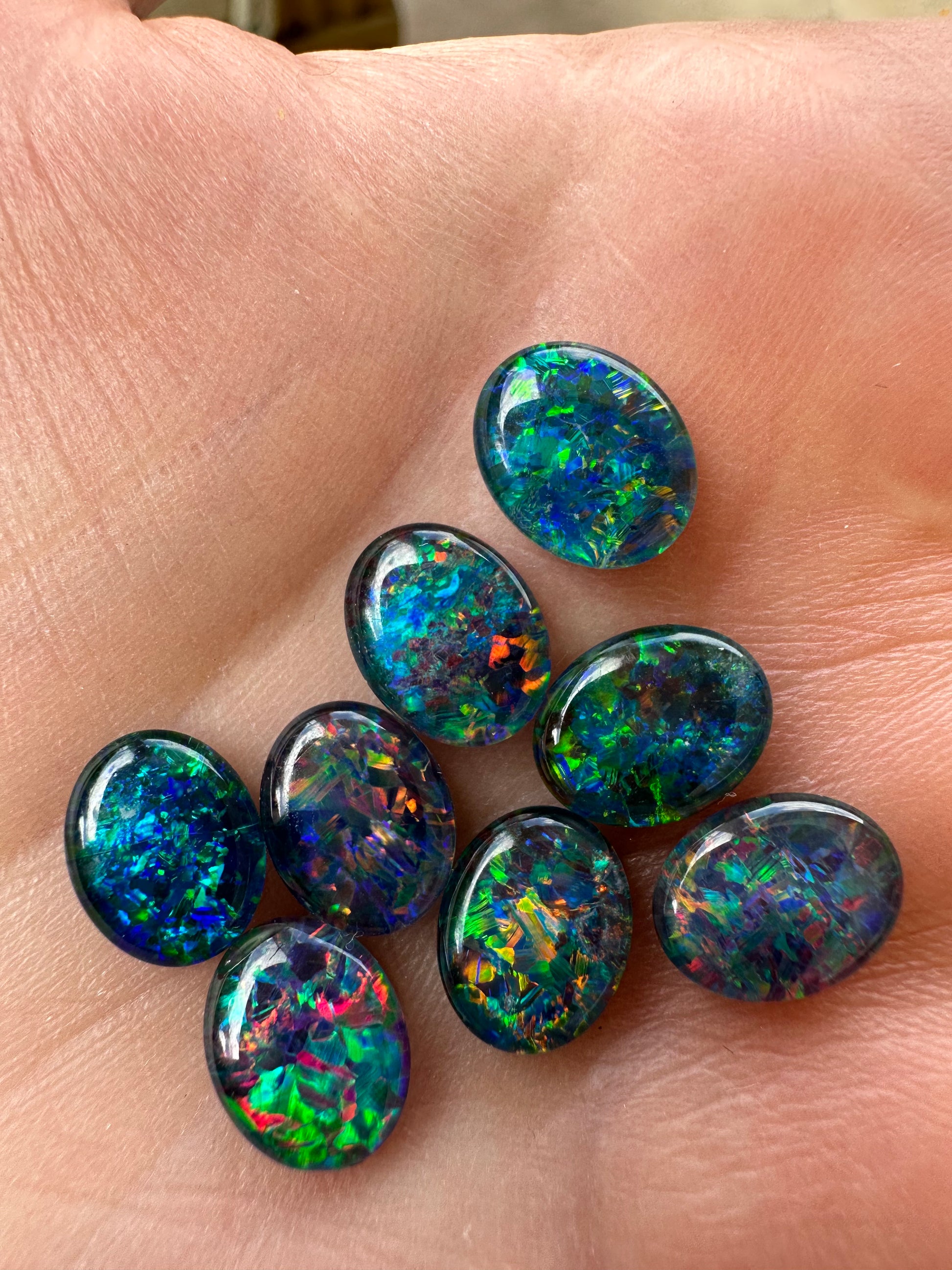 Australian opal gem grade triplets 10 x 8mm 