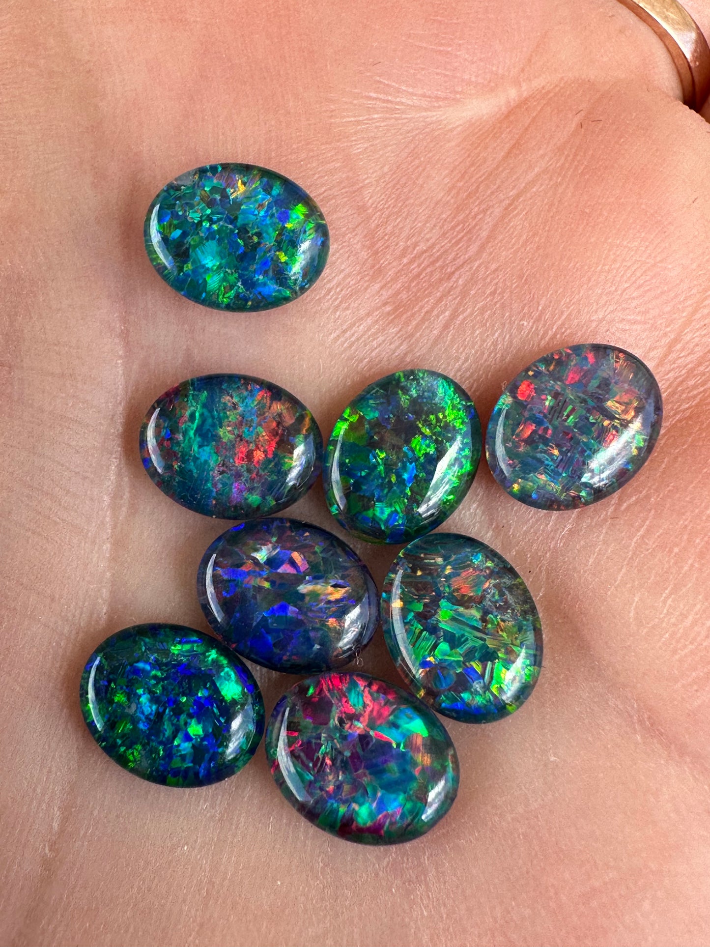 Australian opal gem grade triplets 10 x 8mm 