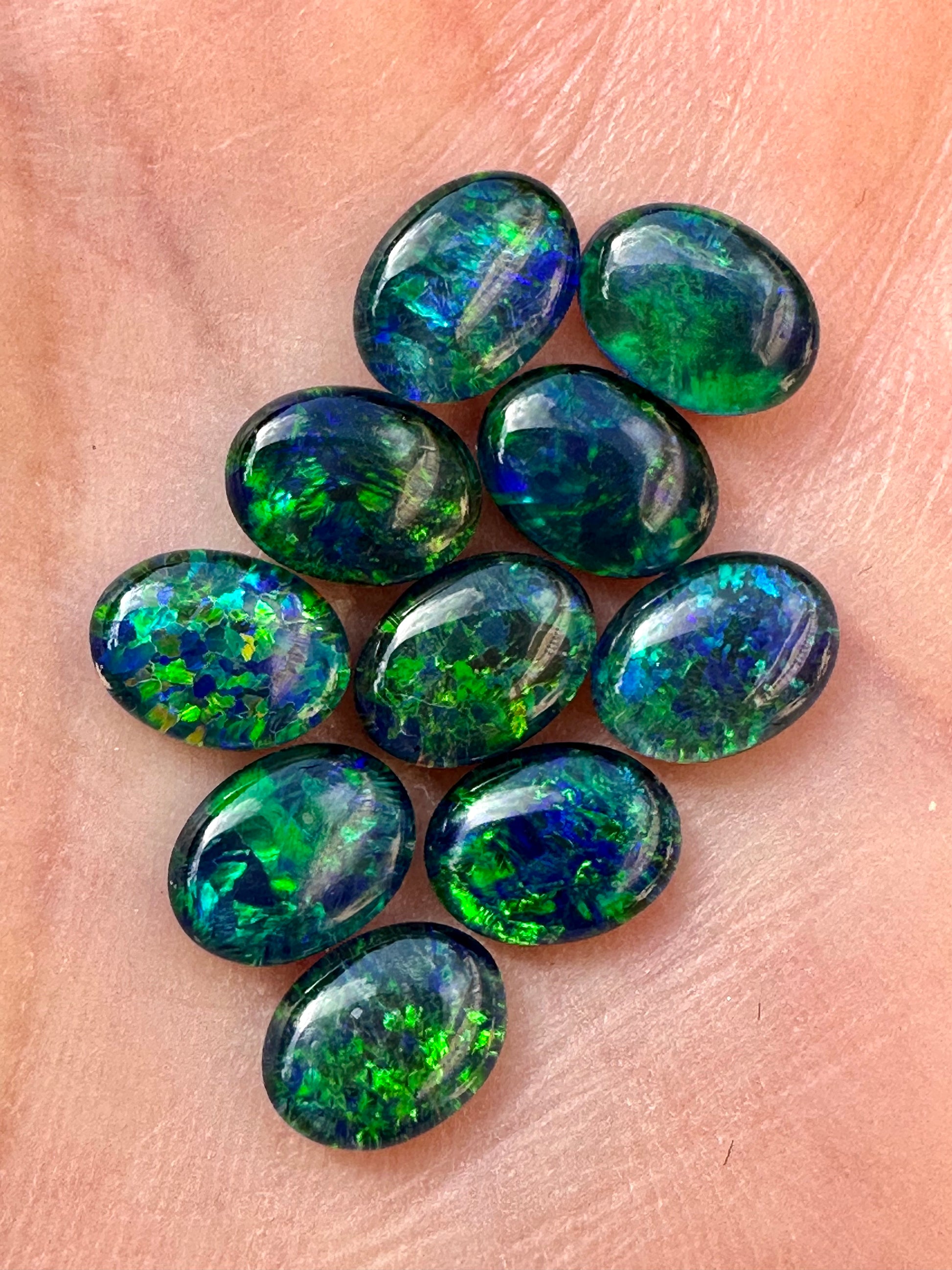 5 Gorgeous Lightning Ridge Opal Doublets