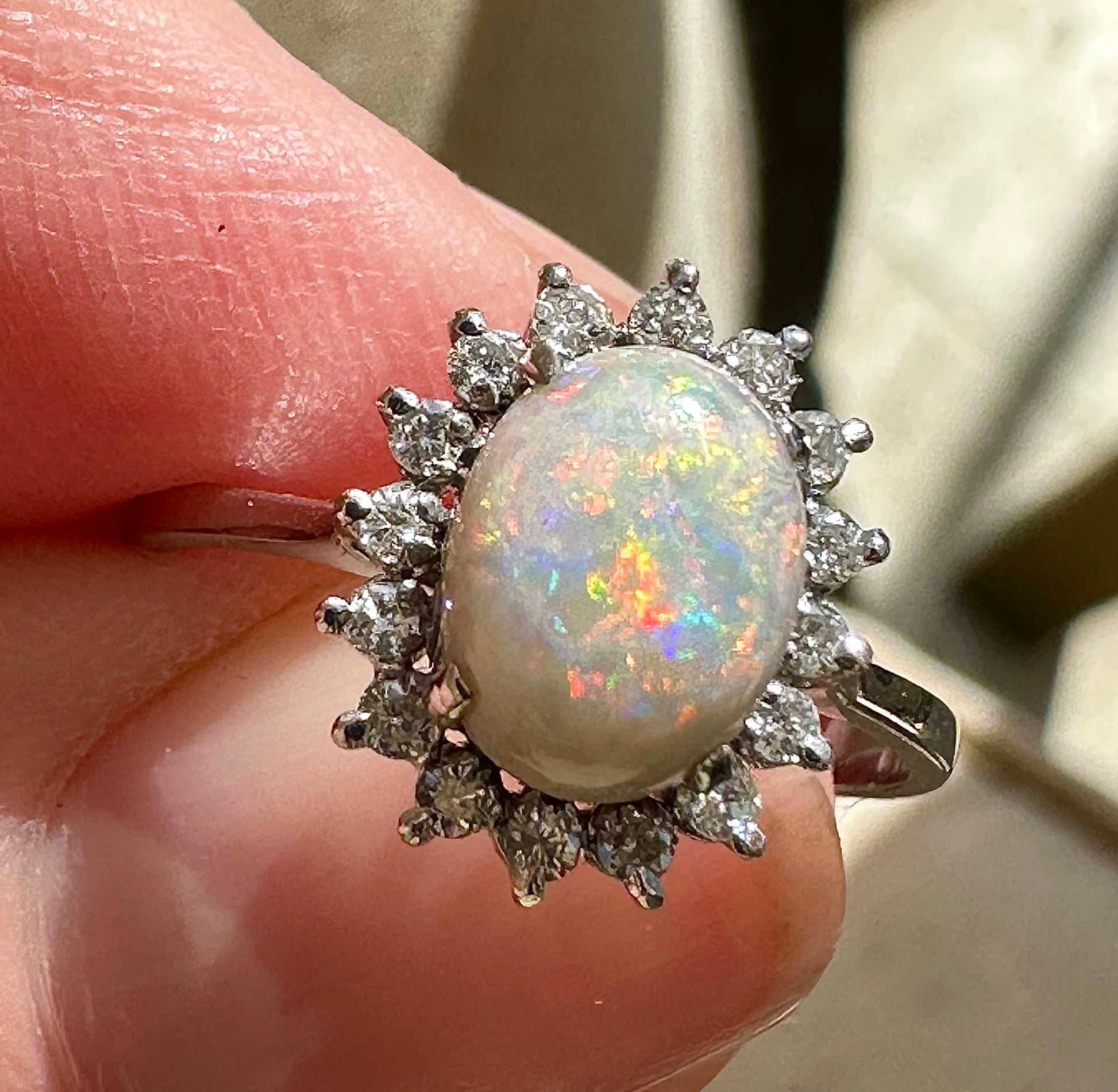 Vintage Opal Engagement Ring Opal Jewelry For Women Beautiful