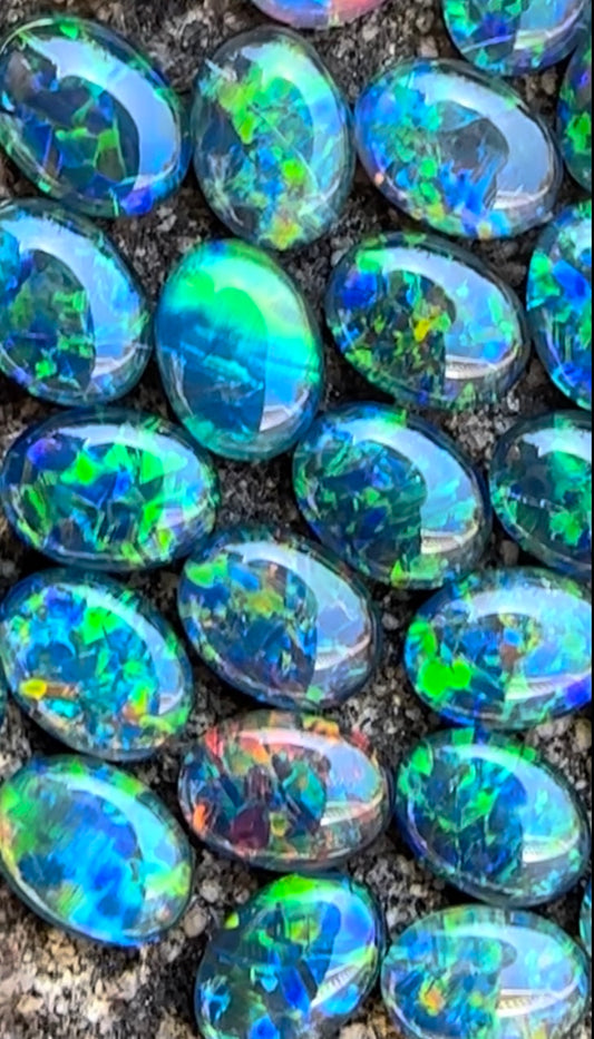Australian Genuine Gem Opal Triplets 8x6mm