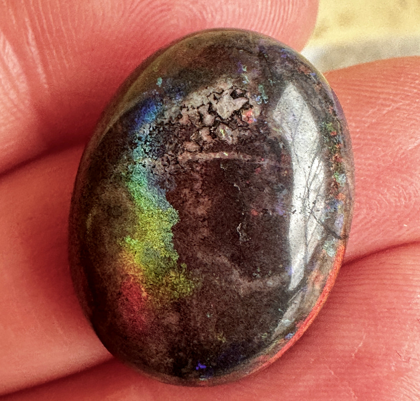 Opal Essence Australian Treated Andamooka Matrix multicolored Unset Pendant opal 