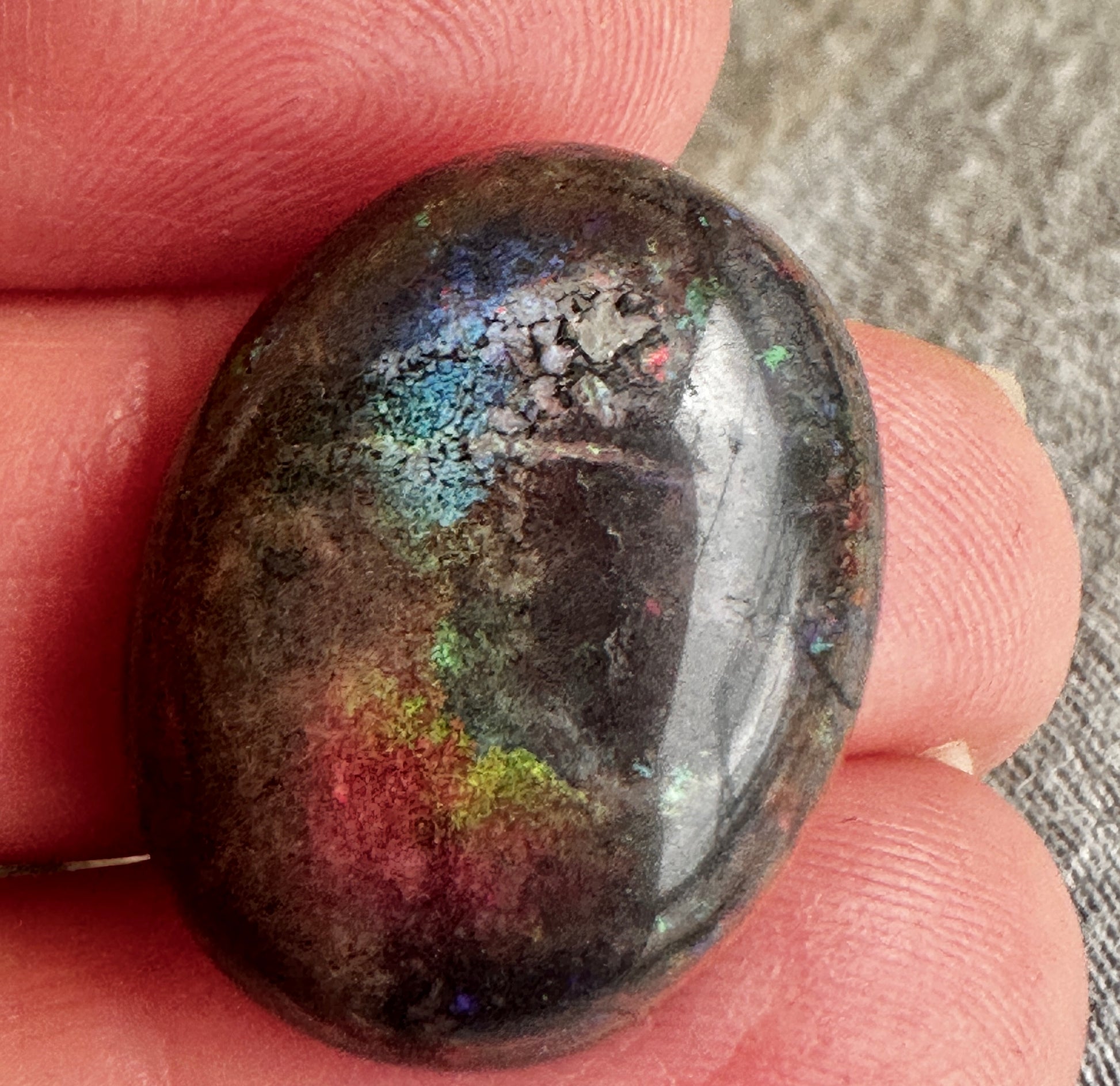 Opal Essence Australian Treated Andamooka Matrix multicolored Unset Pendant opal 