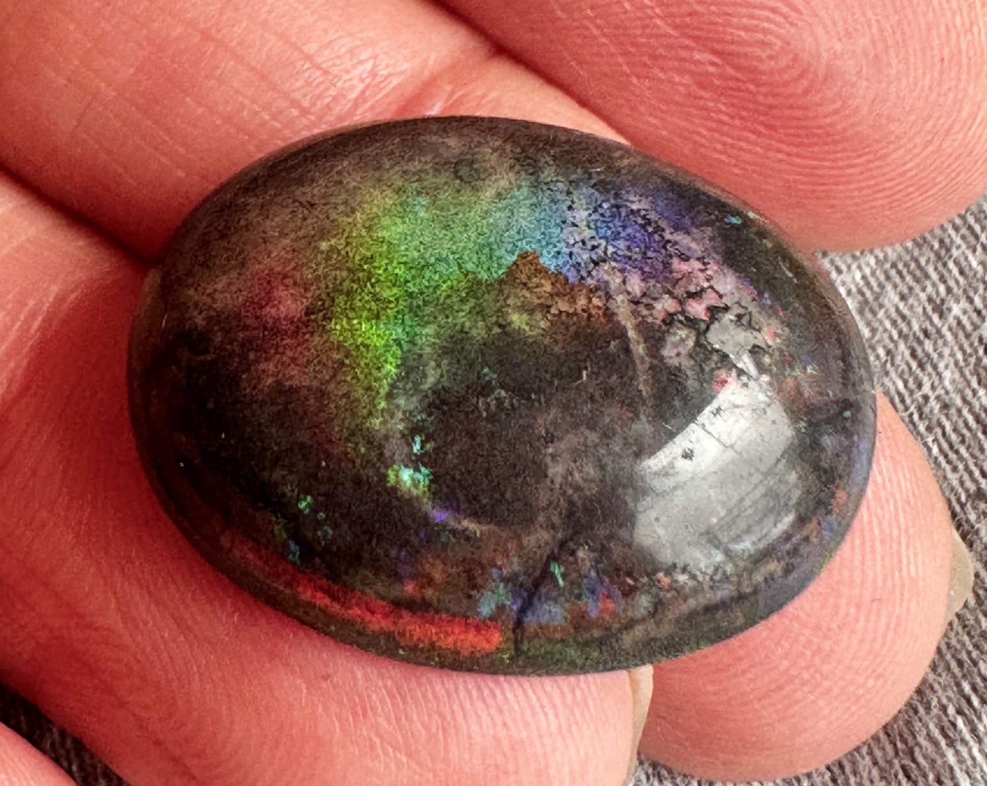 Opal Essence Australian Treated Andamooka Matrix multicolored Unset Pendant opal 
