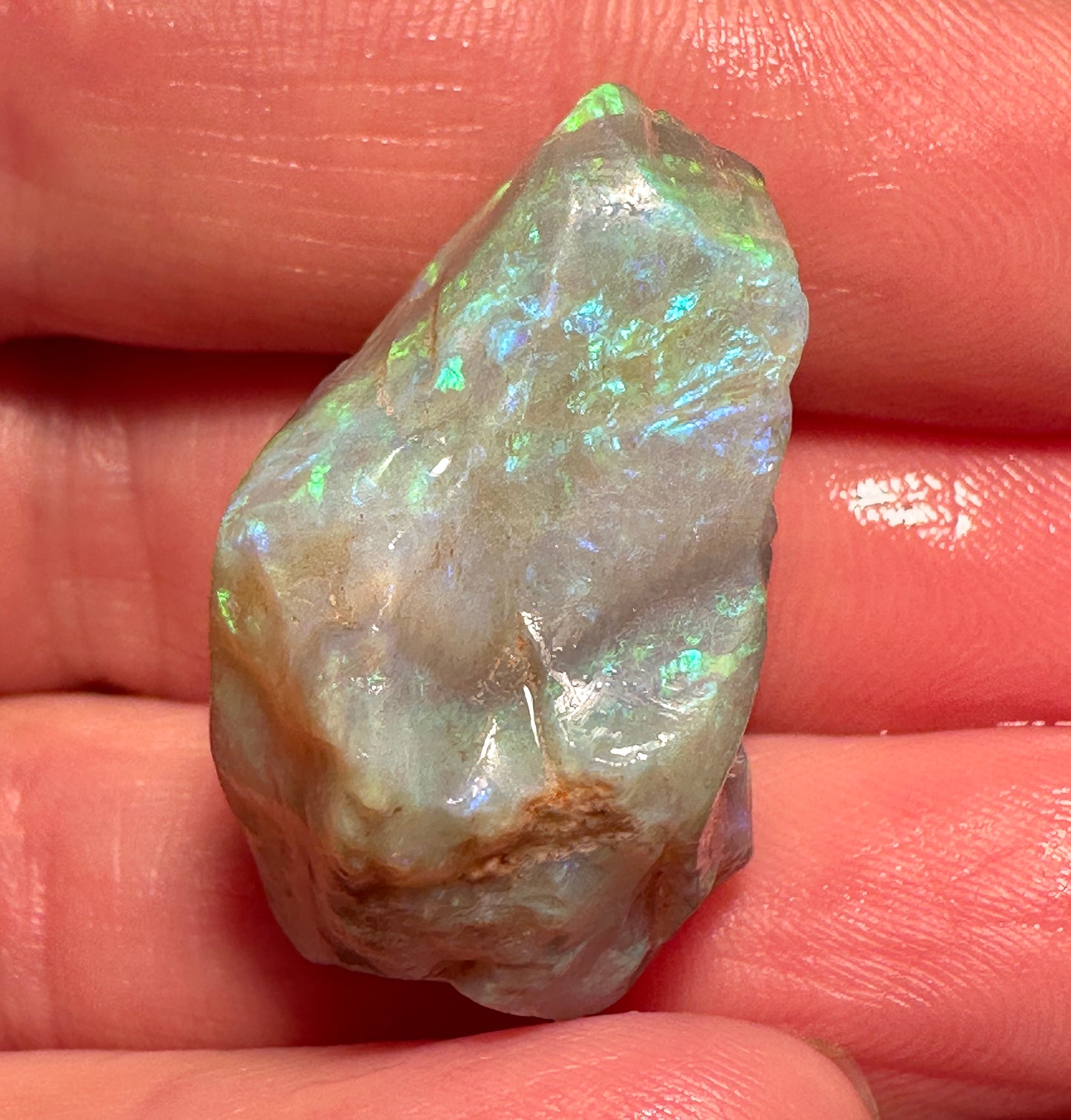 Lambina Rough Opal 9.29 grams - Grey Base Multi-Colour South Australia