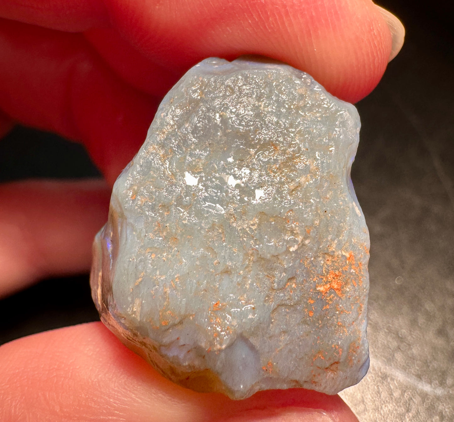 Opal Essence Australian Lambina Rough Grey Base opal multicolored Unset 